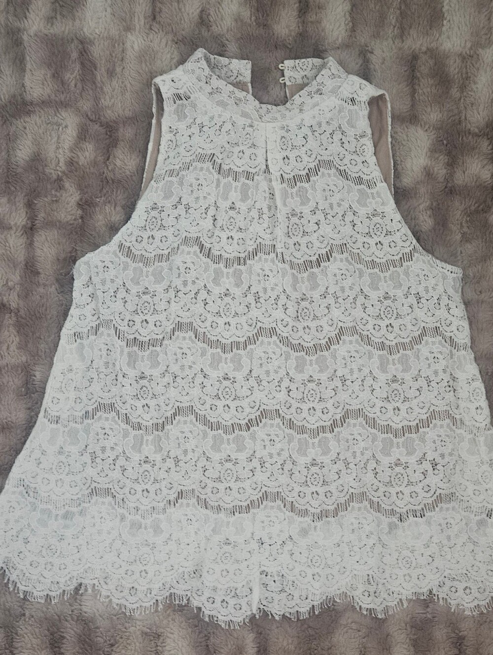 Love, Fire White Lace Sleeveless Camisole